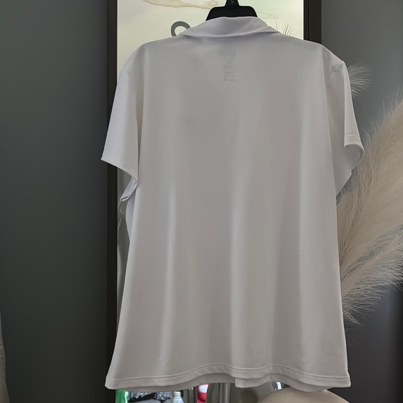 Izod Gray Polo Shirt Short Sleeve Buttoned - Picture 6 of 6